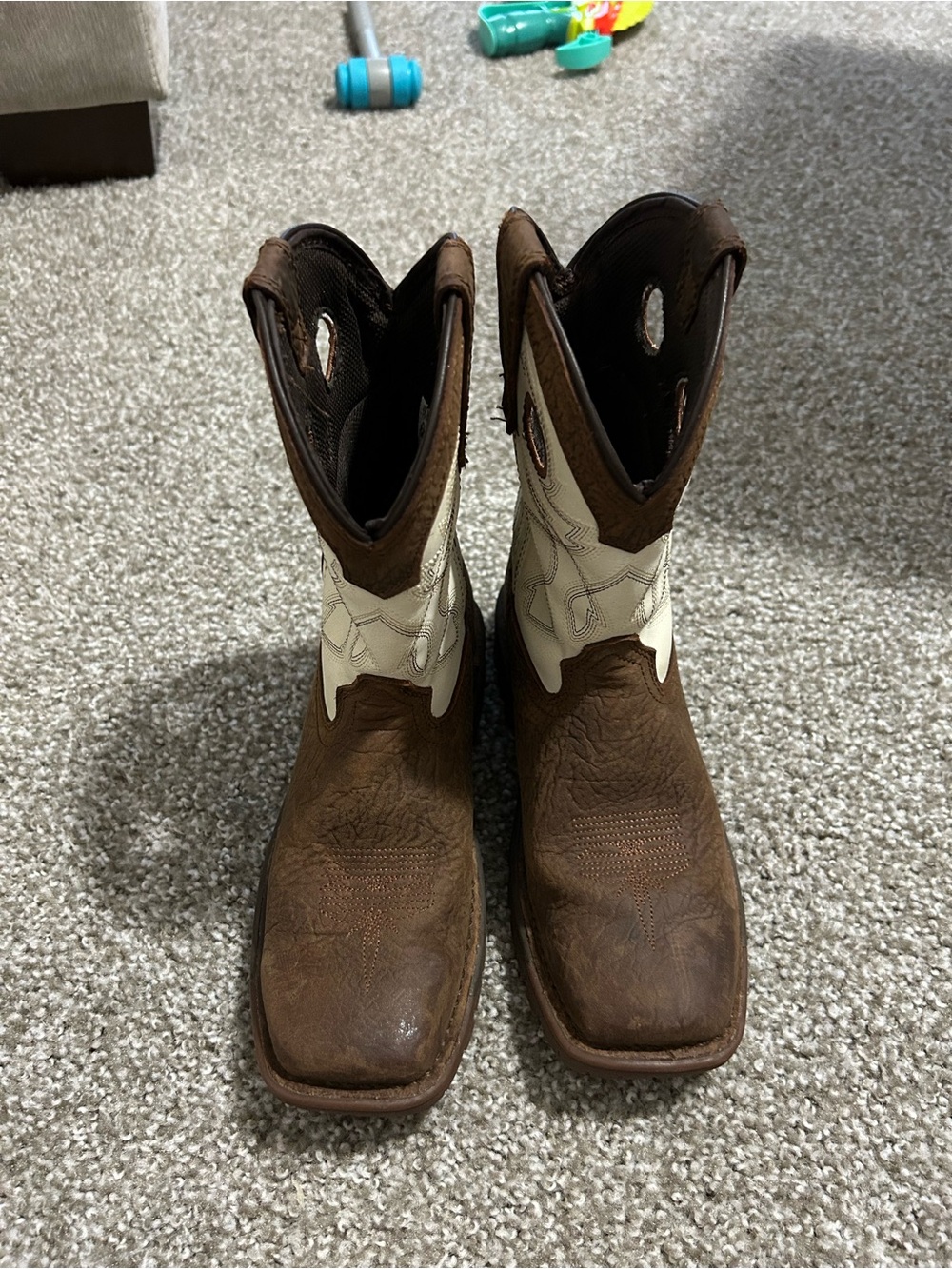 Youth Legacy Rocky Brown and Cream Pull-On Boot